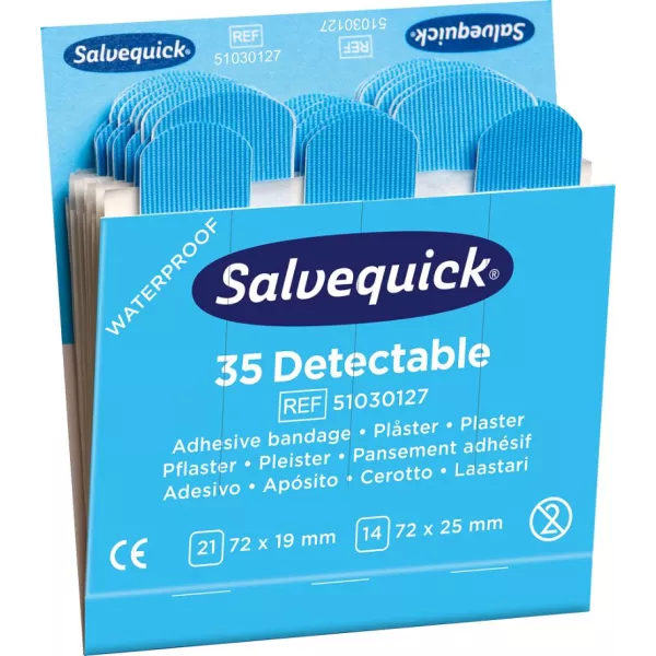 Opakowanie uzupełniające Salvequick bandaże na palce 6x35 wykrywalne