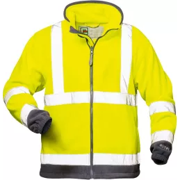 Kurtka polarowa ostrzegawcza Valentin, roz. 2XL, żółty/navy