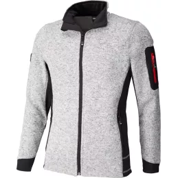 Kurtka dzianinowa polarowa CHRISTOPH, szaro-czarna, rozmiar 2XL