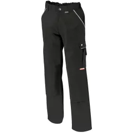 Spodnie z paskiem w talii, płótno, 320 g/m², rozmiar 54, czarne