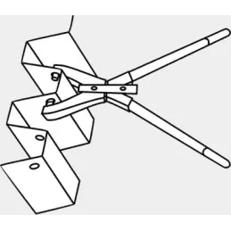 Szczypce do wycinania otworów w blachach trapezowych 700mm, zakres 10-100mm ALARM