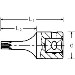 Nasadka 1/4" wkrętakowa T8 TORX (zewn.) krótka STAHLWILLE