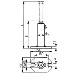 Podpórka śrubowa 280-460mm AMF