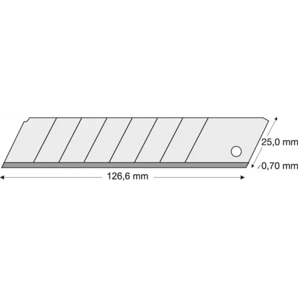 Ostrze odłamywane 25mm, 10 szt. w opakowaniu LUTZ BLADES