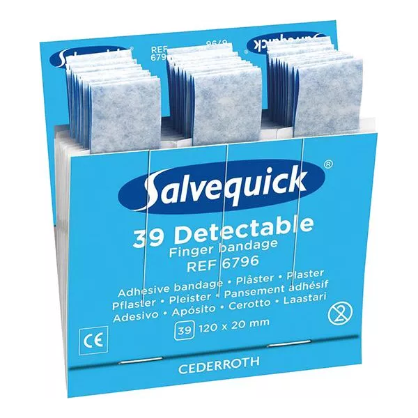 Opakowanie uzupełniające Salvequick bandaże na palce 6x39 wykrywalne (6 szt.)
