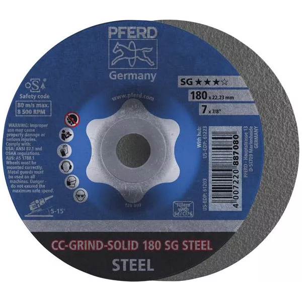 Sciernica tarcz.CC-GRIND Solid Steel 180mm PFERD