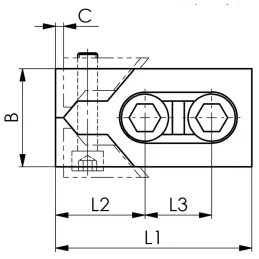 Docisk boczny (para szczęk) 14mm AMF