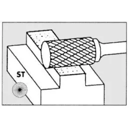 Frez trzpieniowy cylindr,z uzeb.czolowym 1625, 5 6mm 16x25mm ze stopow tward. Pferd