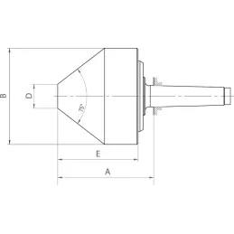 Stozek centruj.obrotowy, 618-75,wlk.175 MK5 RÖHM