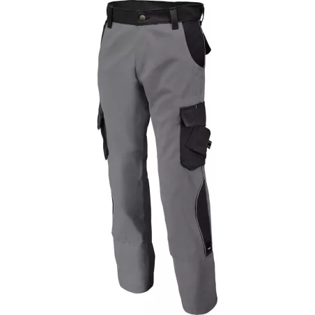 Spodnie robocze Bruno, 300 g/m², rozmiar 52, szare/czarne
