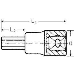 Nasadka INHEX 3/8" 10mm STAHLWILLE