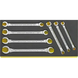 Zestaw TCS 1/3 kluczy oczkowych otwartych 8-22mm, 7-elementowy STAHLWILLE