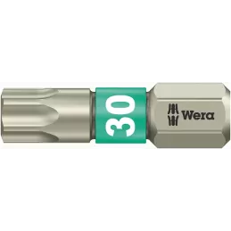 Bit nierdzewny 1/4" DIN3126C6,3, do srub z gniazdem Torx 30x25mm Wera