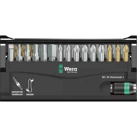Zestaw bitow Bit-Check 30 Universal 1 Wera