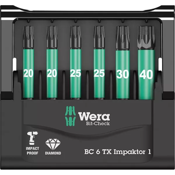 Zestaw bitow Bit-Check 6 TX Impaktor 1 Wera